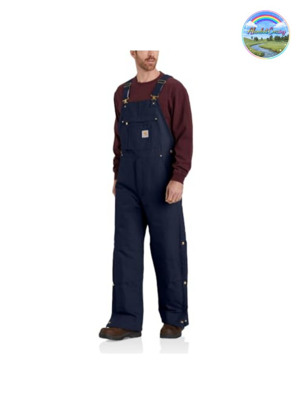 Loose Fit Insulated Bib Overalls, 12oz Cotton Duck, Men's Work